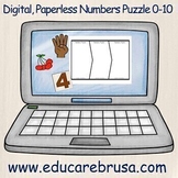 Numbers Puzzle 0-10 for Pre-K, Distance Learning, Digital,