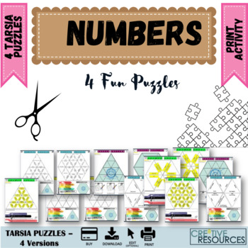 Preview of Numbers & Sets Printable Tarsia Puzzles