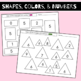 Numbers, Shapes, and Colors: Color Shapes with Numbers 0-9