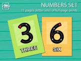 Numbers Step By Step Set: Posters & Flashcards | 0-10 Fing