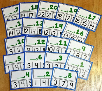 numbered file cards