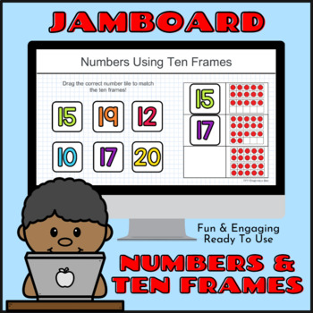 Preview of Numbers & Ten Frames Google JamBoard FUN & Engaging Interactive Digital Activity