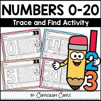 Preview of Numbers: Trace & Find 0-20