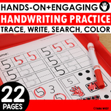 Numbers Trace, Write, Search, and Color Sheets Hands-On + 