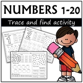 Numbers -Trace and write - find and colour - 1-20 Pages Ac