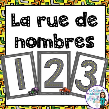 Preview of Numbers Tracing Cards in French (La rue de nombres)