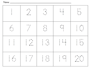 Numbers Tracing Packet by Everything Kinder | Teachers Pay Teachers