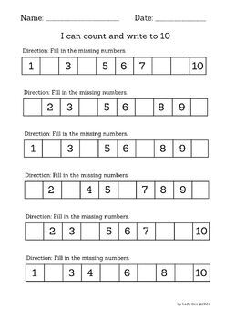Numbers Tracing Worksheets for Kids (1-10), Preschool Curriculum Printable