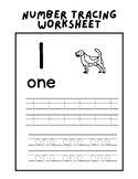 Numbers Tracing and Coloring Practice Worksheet