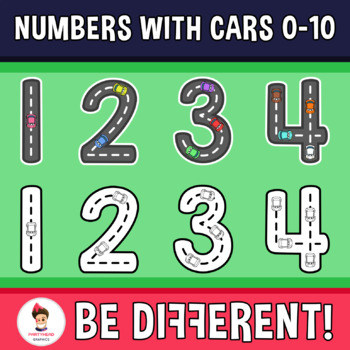 Numbers With Cars Clipart 0-10 Road Transportation Math by PartyHead ...