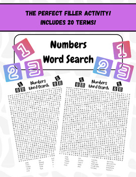 Preview of Numbers Word Search