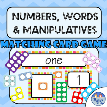 Preview of FREE Numbers, Words and Manipulative Matching Card Game
