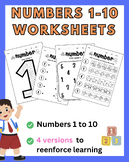 Numbers Worksheet 1 to 10