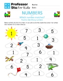 Numbers Worksheet for Pre-Kindergarten - Identifying Numbe