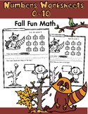 Numbers Worksheets 0-10 Fall Fun Math Counting Worksheets 