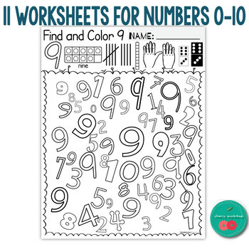 numbers worksheets by cherry workshop teachers pay teachers