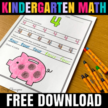 Preview of Numbers Worksheets Writing Tracing FREE DOWNLOAD