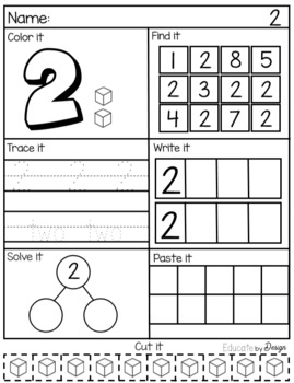 numbers worksheets for numbers 1 10 distance learning by educate by design