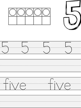 Numbers: Writing Practice Pages (1-20) by Rita Mitchell | TpT
