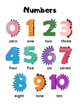 Preview of Numbers Practice Bundle: Handwriting, Word Search, Crossword, Anchor Chart
