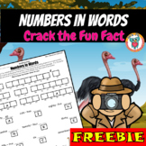 Numbers in Word Form Math Worksheet - FREE Crack the Fun Fact