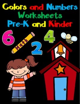 numbers and colors worksheets pre k and kinder by bilingual teacher world