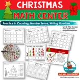 Numbers and Counting | Math Center | Write and Spin | Christmas