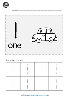 Pre-K Numbers 1 to 10 Worksheets by Little Dots | TpT