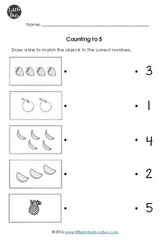 Pre-K Numbers 1 to 10 Worksheets by Little Dots | TpT