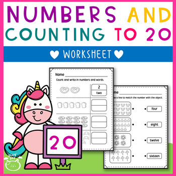 Preview of Numbers and Counting objects to 20 Worksheet