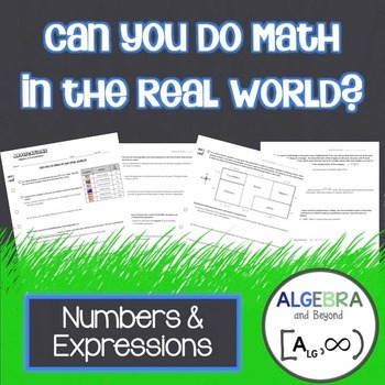 Preview of Numbers and Expressions - Real World Applications