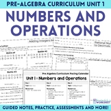 Numbers and Operations Unit Pre Algebra Curriculum