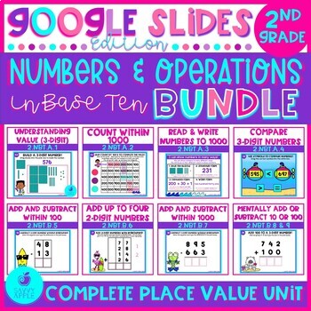Preview of Numbers and Operations in Base Ten 2nd Grade Google Slides Distance Learning