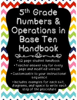 Preview of Numbers and Operations in Base Ten Handbook Grade 5 CCSS