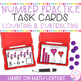 Counting & Subtraction Task Cards | Kindergarten Math Cent