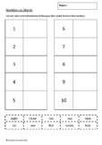 Numbers as Words - 1-99 - 8 Worksheets - Mathematics