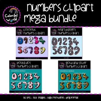 Preview of Numbers clipart mega bundle