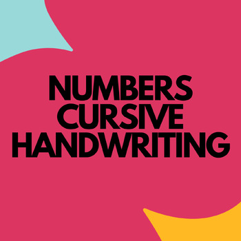 Preview of Numbers cursive handwriting