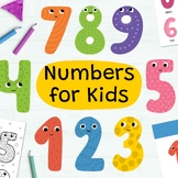Numbers for Kids Clipart, Cute Numbers Clip art for Kids, 