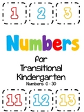 Numbers for Transitional Kindergarten