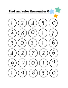 Numbers from zero to nine by IbtissamEducatin | TPT