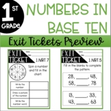 Numbers in Base Ten Exit Ticket Bundle {1st Grade NBT Bundle}