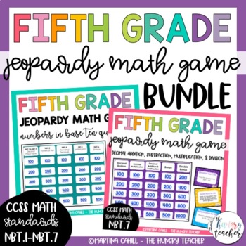 Preview of Numbers in Base Ten Fifth Grade Math Review Game Bundle