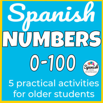 Preview of Numbers in Spanish 1-100 | Números 0-100 worksheets and reading comprehension
