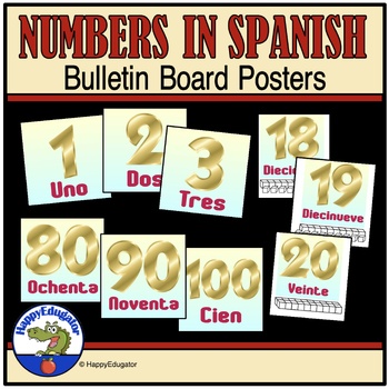 Preview of Numbers in Spanish Posters - Los Números - Hispanic Heritage Month