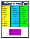 number words printable worksheets teachers pay teachers