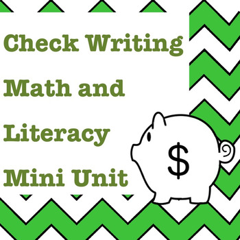 Preview of Numbers in Word Form and Check Writing Math and Literacy Mini Unit Activities