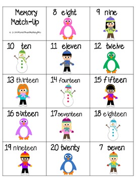 Numbers in the Snow: Math Mini Unit- count numbers 1-20 in tallies ...