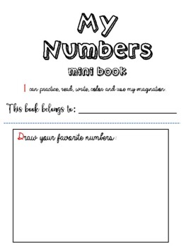 Preview of Numbers mini book
