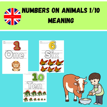 Preview of Numbers on Animals 1/10 meaning